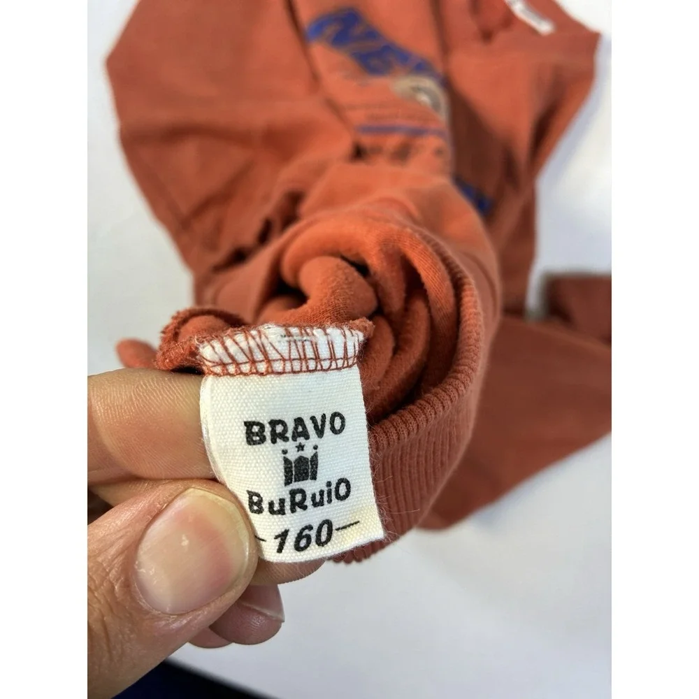 Bravo New York Urban Style Teddy Bear Sweatshirt Orange Youth Size 160‎